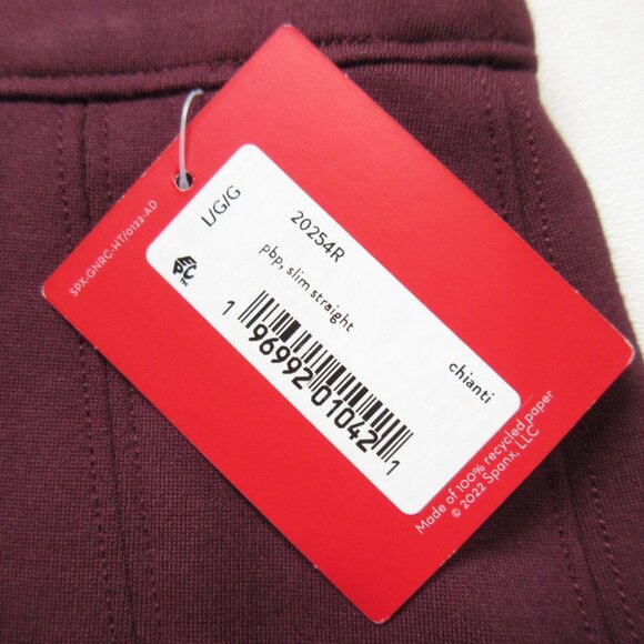 NWT SPANX 20254R The Perfect Pant in Chianti Slim Straight Ponte Knit L - Picture 3 of 6